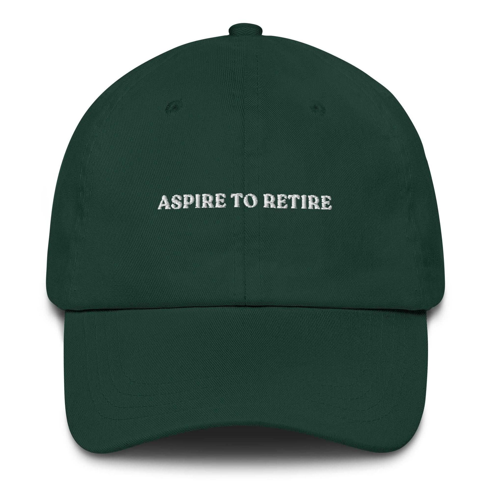 Cappellino dad hat elegante "Aspire to Retire"