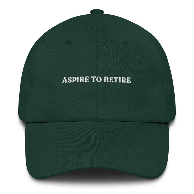 Cappellino dad hat elegante "Aspire to Retire"