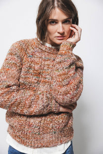Maglione a maglia strutturata multicolor