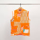 Gilet trapuntato smanicato con stampa cavalli