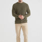Maglione girocollo in cotone verde