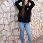 Felpa unisex Bendita Locura II nera con cappuccio