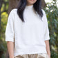 Maglione girocollo in maglia a maniche corte