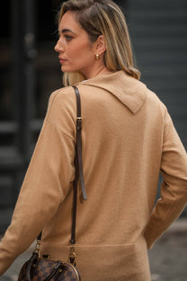 Maglia in Lana e Cashmere con Collo a Cascata