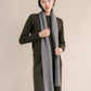Sciarpa a coste in misto cashmere