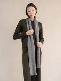 Sciarpa a coste in misto cashmere