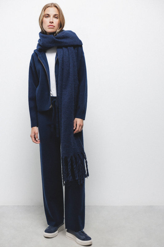 Pantaloni in maglia liscia con coulisse