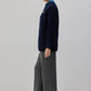 Felpa in pile blu navy