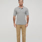 Polo grigia slim fit in cotone