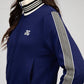 Giacca sportiva Halbator blu con collo alto e zip