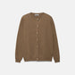 Cardigan in maglia rasata con bottoni a contrasto