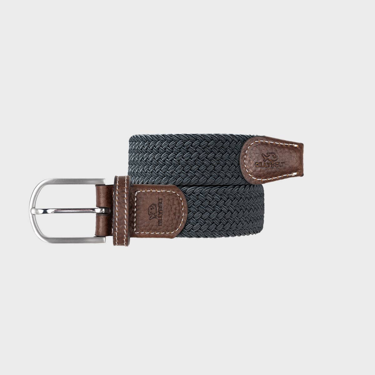 Cintura elastica intrecciata grigia