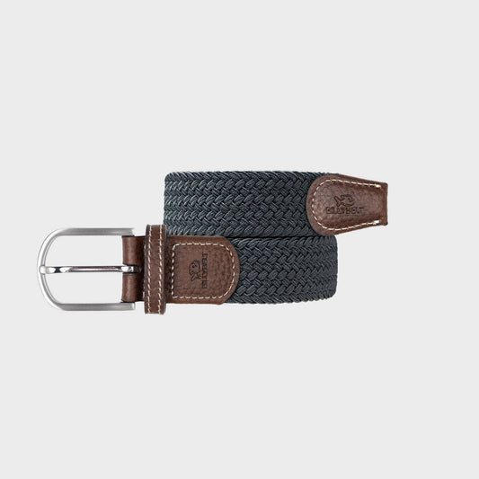 Cintura elastica intrecciata grigia