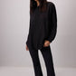 Camicia jacquard leopardata nera