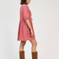 Vestito corto Oleonia rosa