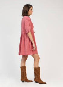 Vestito corto Oleonia rosa