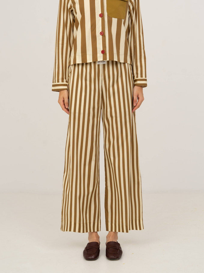 Pantaloni a righe a gamba larga