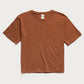 T-shirt squadrata in canapa biologica color Burnt Umber