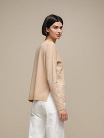 Maglione in maglia scollo a V con dettagli lurex