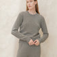 Maglione girocollo boxy in misto cashmere