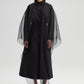 Giacca in organza nera con cintura