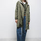 Parka lungo con cappuccio e tasche