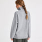 Maglione dolcevita in lana d’agnello grigio mélange