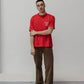 T-shirt oversize con stampa ironica in cotone biologico