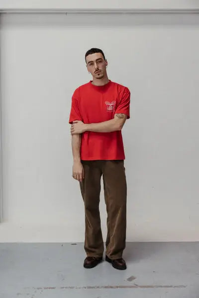 T-shirt oversize con stampa ironica in cotone biologico