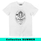 T-shirt Ganesh in cotone biologico con grafica surf