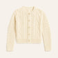 Cardigan in maglia a trecce con bottoni