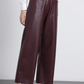 Pantaloni Napa in Ecopelle a Vita Alta
