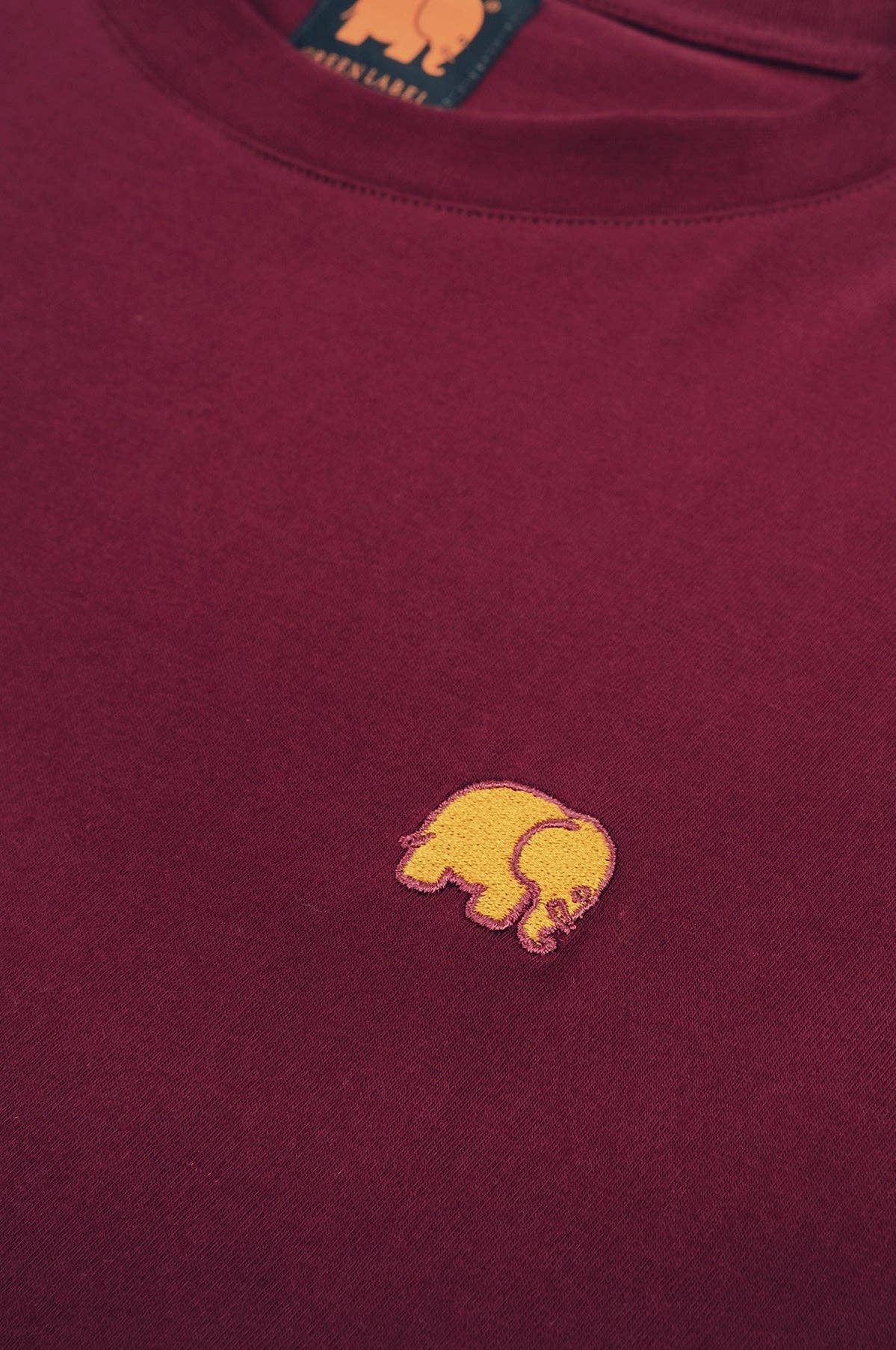 T-shirt donna in cotone biologico Essential Bordeaux