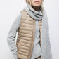 Gilet trapuntato con collo alto e zip