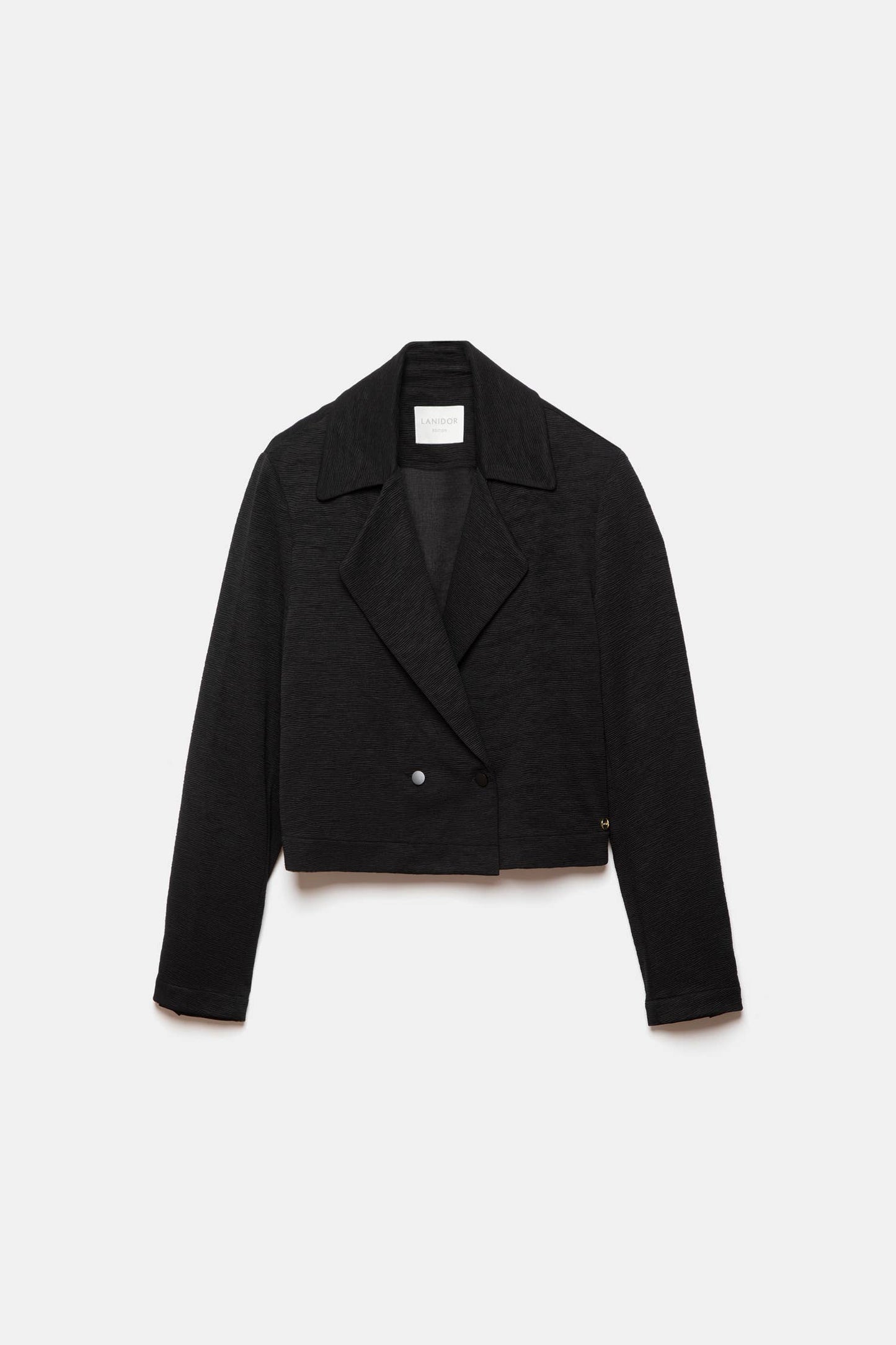 Blazer corto doppiopetto in tessuto strutturato