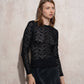 Blusa in pizzo elasticizzato