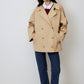 Trench corto in gabardine di cotone