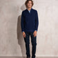 Maglione uomo a trecce con mezza zip