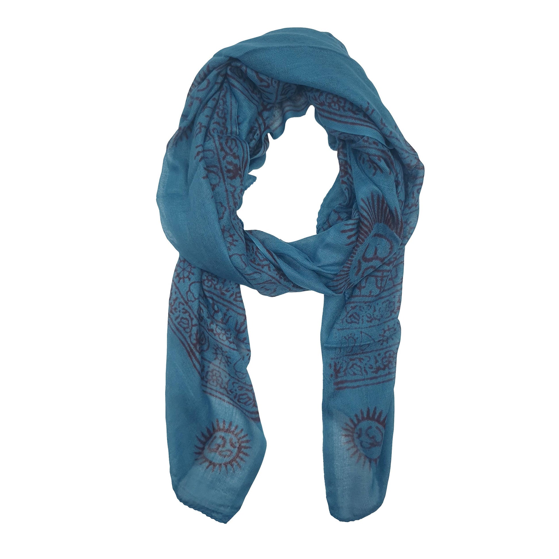 Foulard estivo in viscosa color petrolio 170x90