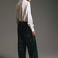 Pantaloni con paillettes verdi