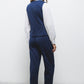 Gilet sartoriale blu navy con scollo a V