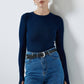Body basic a maniche lunghe blu navy