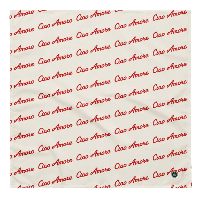 Sciarpa leggera multifunzione con stampa “Ciao Amore”