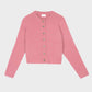 Cardigan corto Letiana rosa in maglia