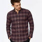 Camicia in flanella Abies bordeaux