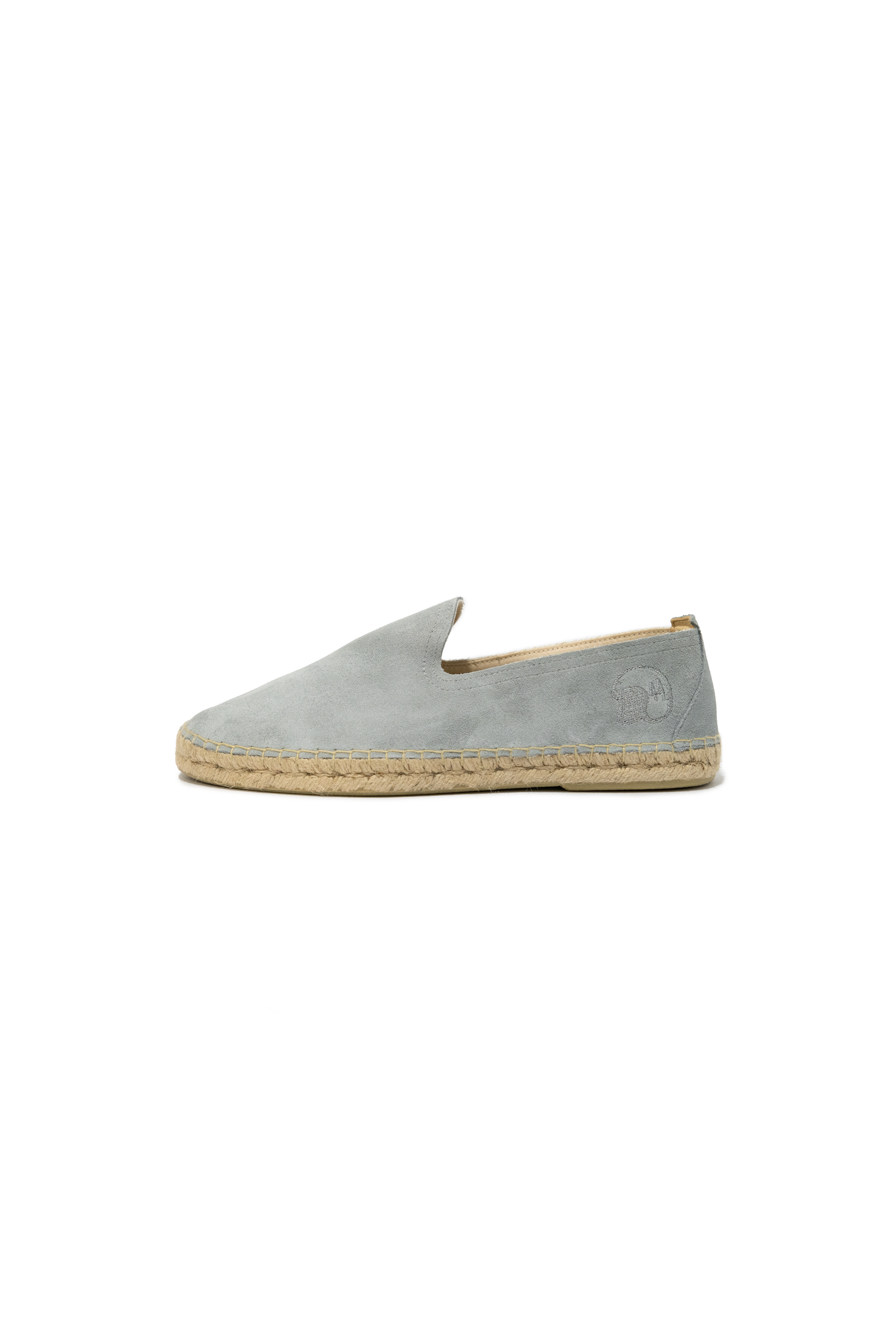 Espadrillas in pelle scamosciata con suola in juta