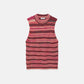 Gilet in maglia a righe multicolor