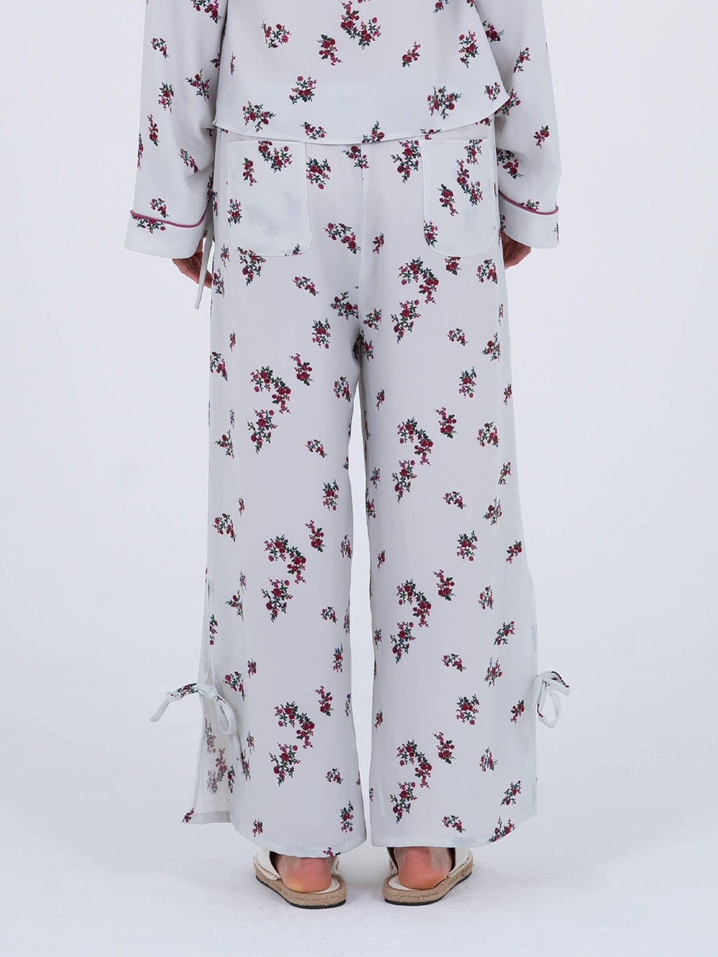 Pantaloni Bloom a stampa floreale con vita elastica