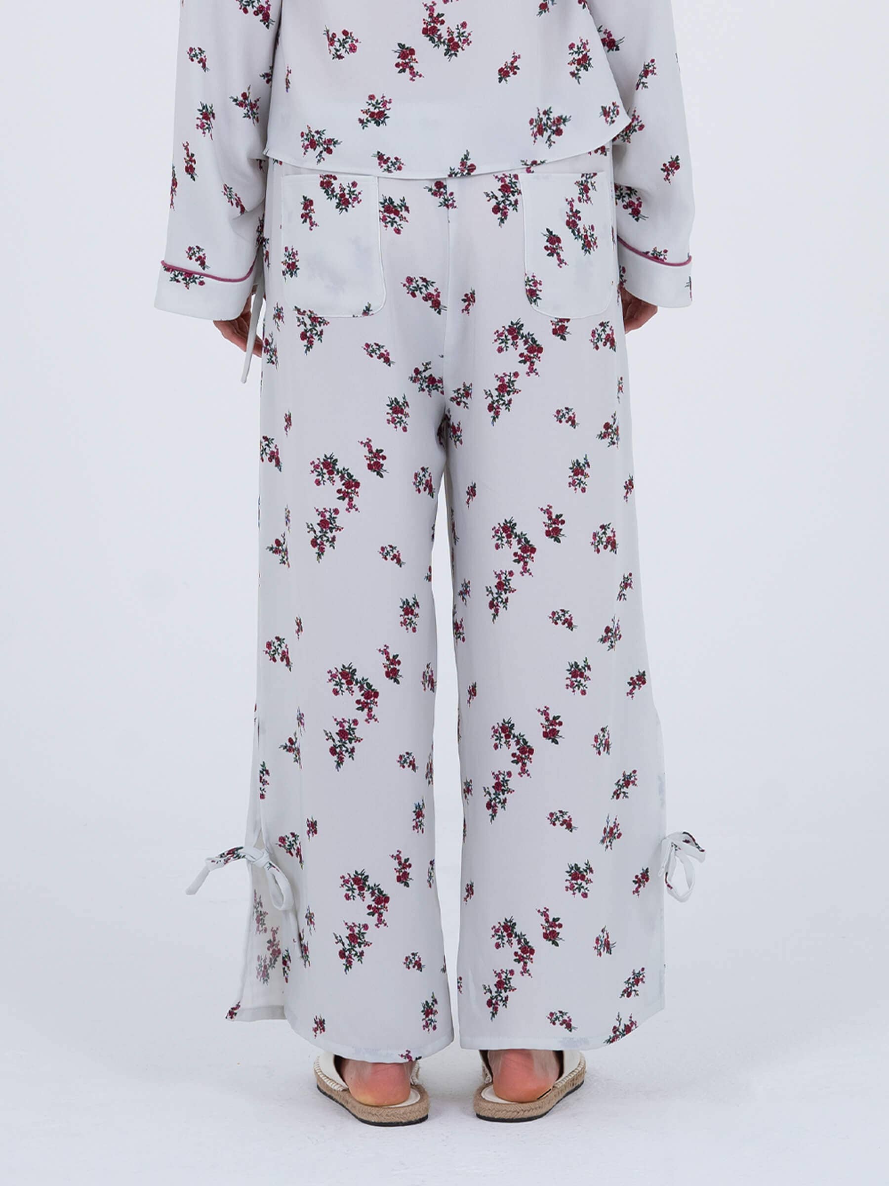 Pantaloni Bloom a stampa floreale con vita elastica
