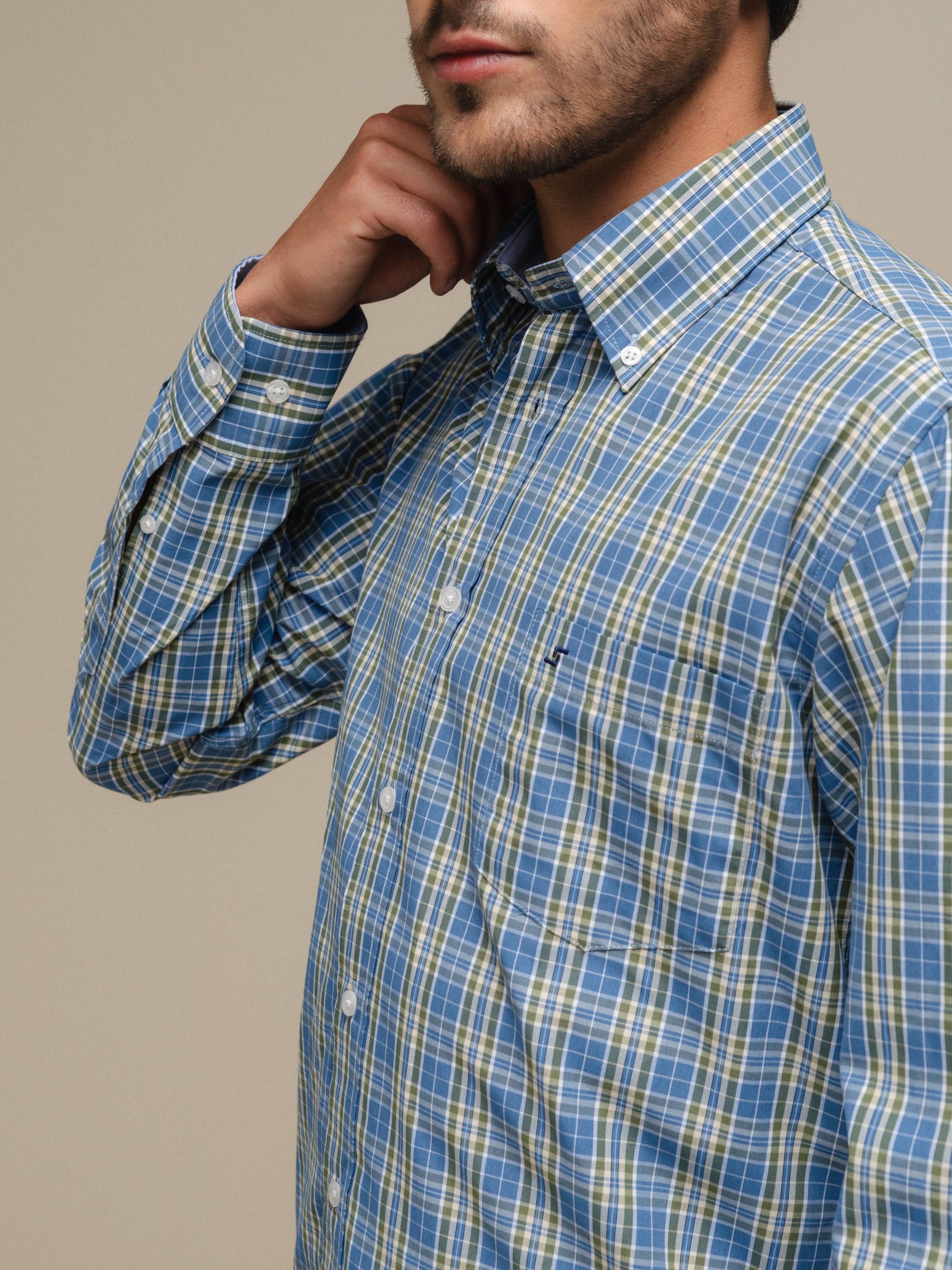 Camicia uomo in cotone 100% a quadri